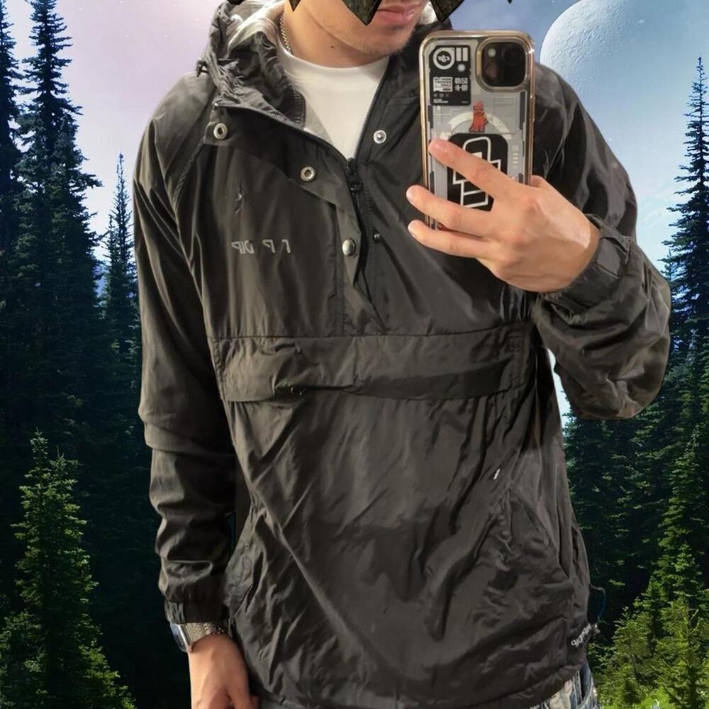 Black and grey ripndip windbreaker